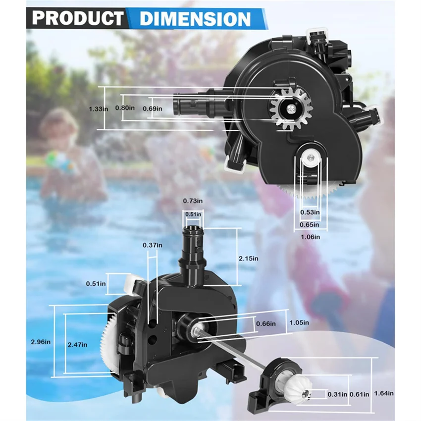 ANX-Motoreinheit mit O-Ring-Ersatz R0837200 für Polaris Quattro Sport / P40 Druckseitiger Automatischer Poolreiniger Ersatzteil – Detail 6