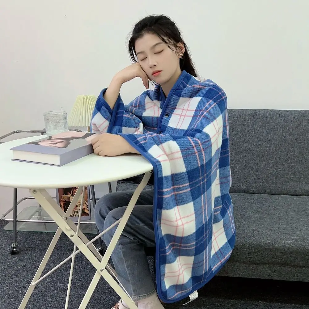 140*100 سنتيمتر عادية رشاقته الفانيلا بطانية شال دافئ شريط دافئ شال كيب التفاف يمكن ارتداؤها وشاح النساء مكتب #4