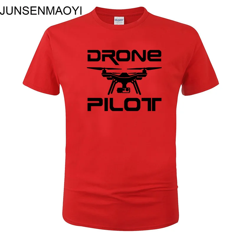 2022 New DRONE PILOTUAV Funny Printed T Shirt Summer Casual Cotton Short Sleeve O-Neck Men Clothing Brand Tee Plus Size XS-XXXL