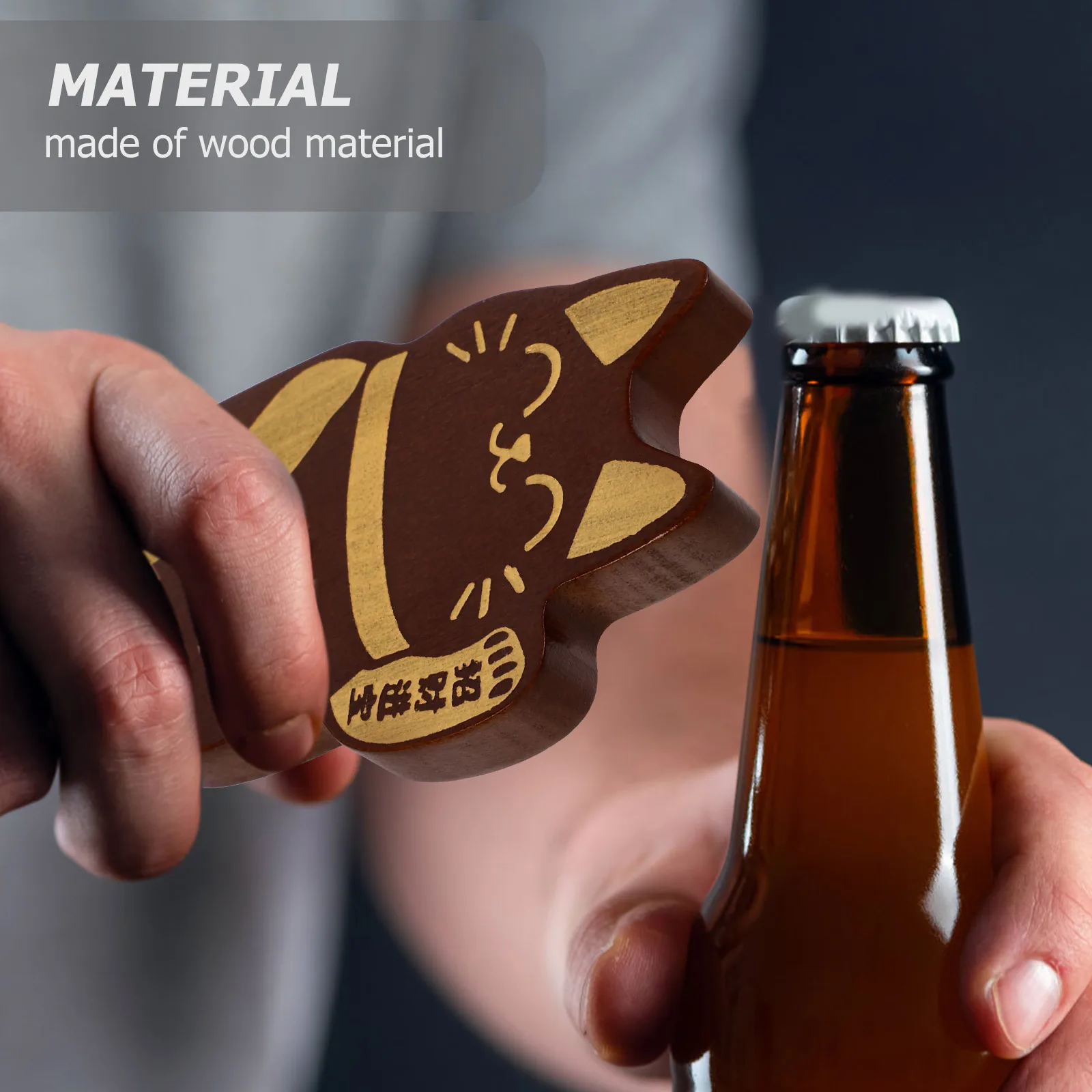 

Bottle Opener Magnetic Fridge Novelty Small Beer Wooden Openers Vintage Practical Kitchen Bar Tool Gift Choice