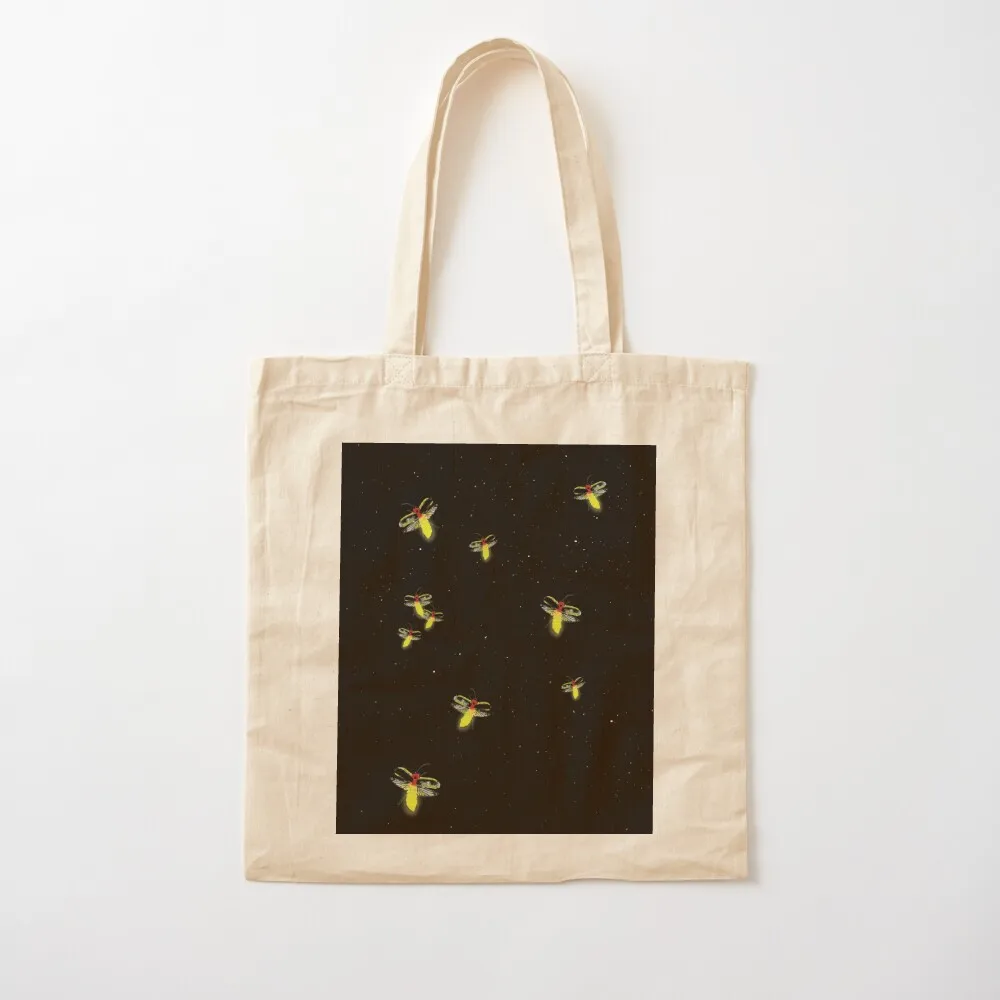 Fireflies lightning bugs summer night sky Tote Bag great bag sac pour femme Shopping bags Large bags for women Canvas Tote Bag