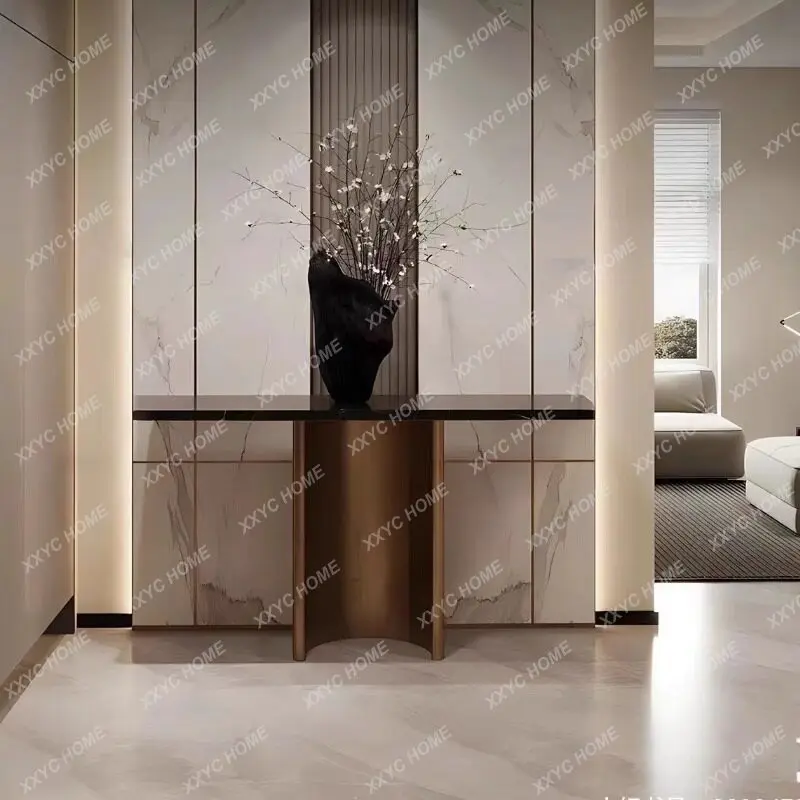 XX High-end  light luxury marble entrance table ultra-narrow entrance cabinet