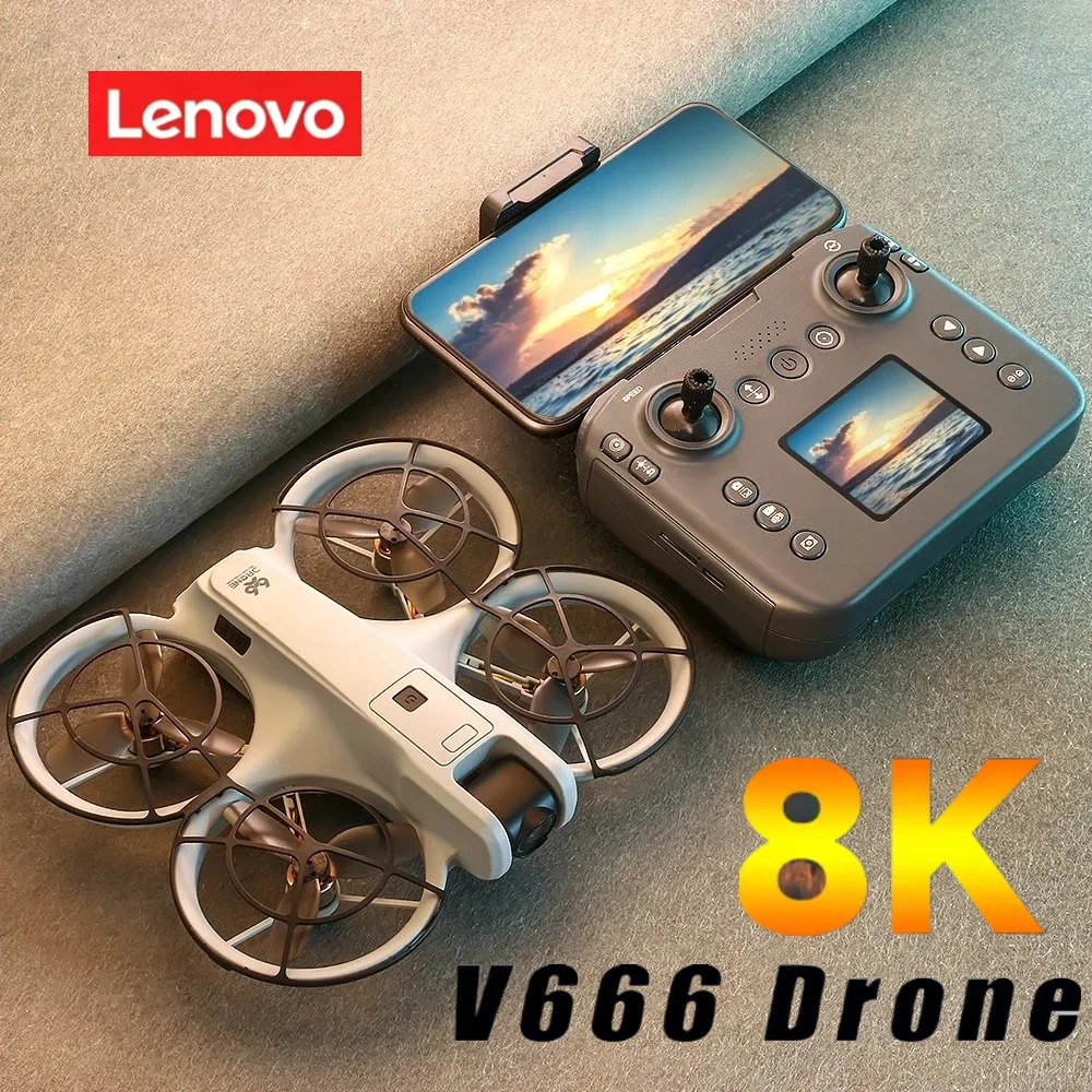 

Профессиональный дрон Lenovo V666 8K WIFI 5G с обходом препятствий, бесщеточный, с удержанием высоты, режимом Headless, радиоуправляемый квадрокоптер (игрушка)