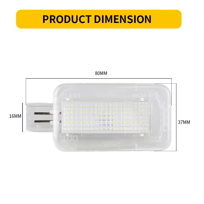 1PC/2PCS For Honda Civic 2001-2019 Fit Jazz Insight Accord Xenon White LED Interior Light Luggage Compartment Lamp Trunk Light