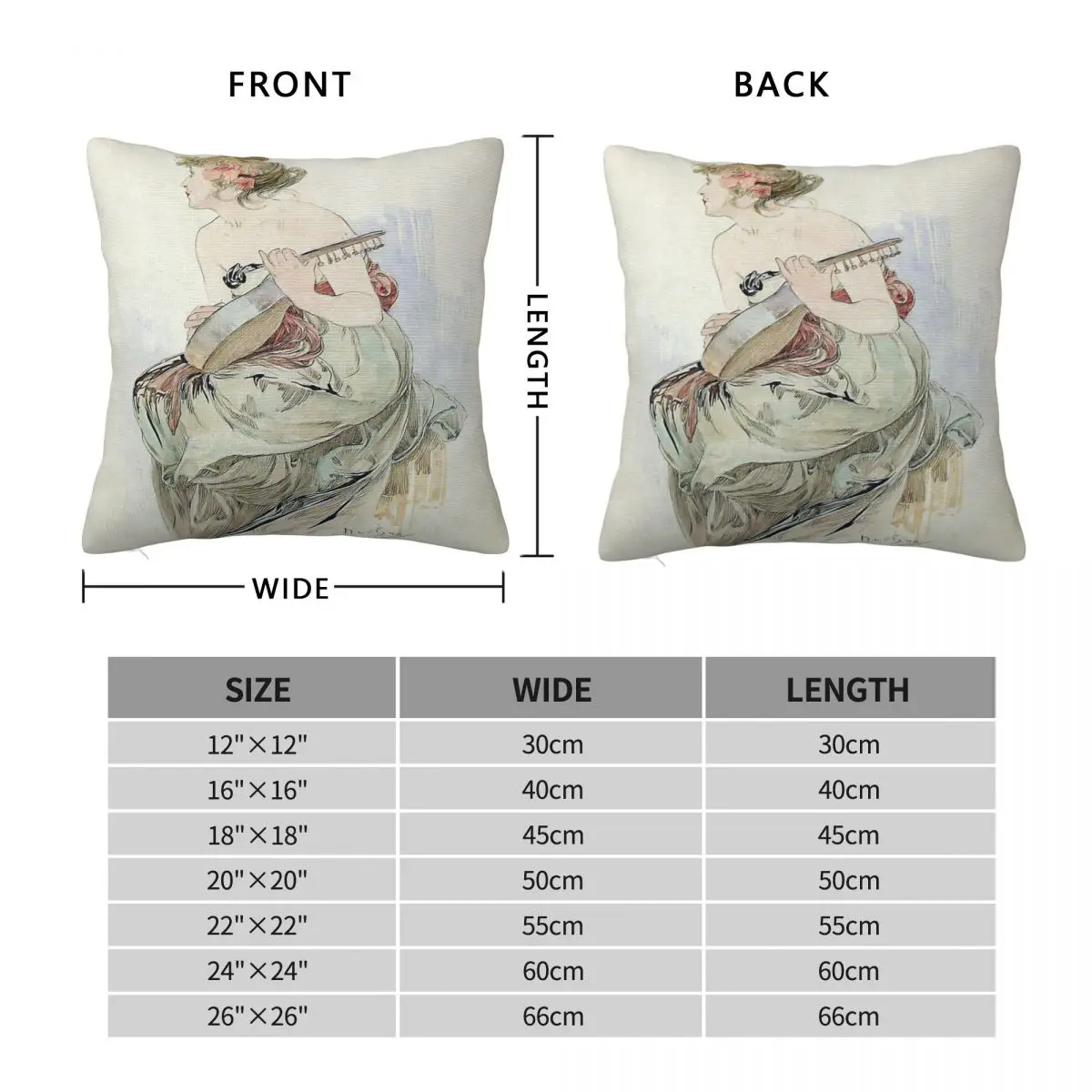 Alphonse Mucha Frontispiece Of Le Pater Pillowcase Polyester Linen Velvet Pattern Zip Decorative Pillow Case Home Cushion Case