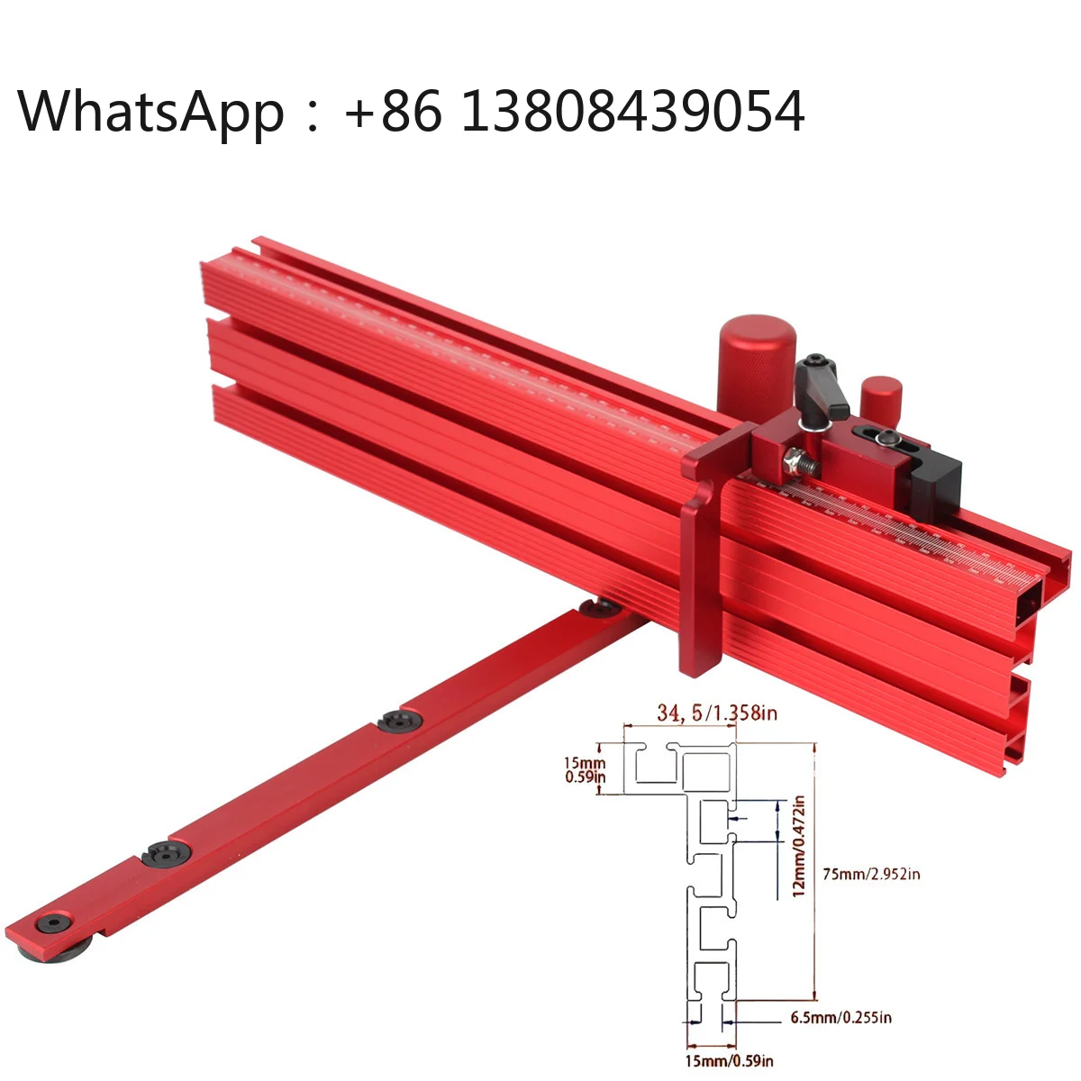Aluminum Alloy Custom Push Handle Backrest, Mechanical and Electrical Circular Saw Slide groove Backrest