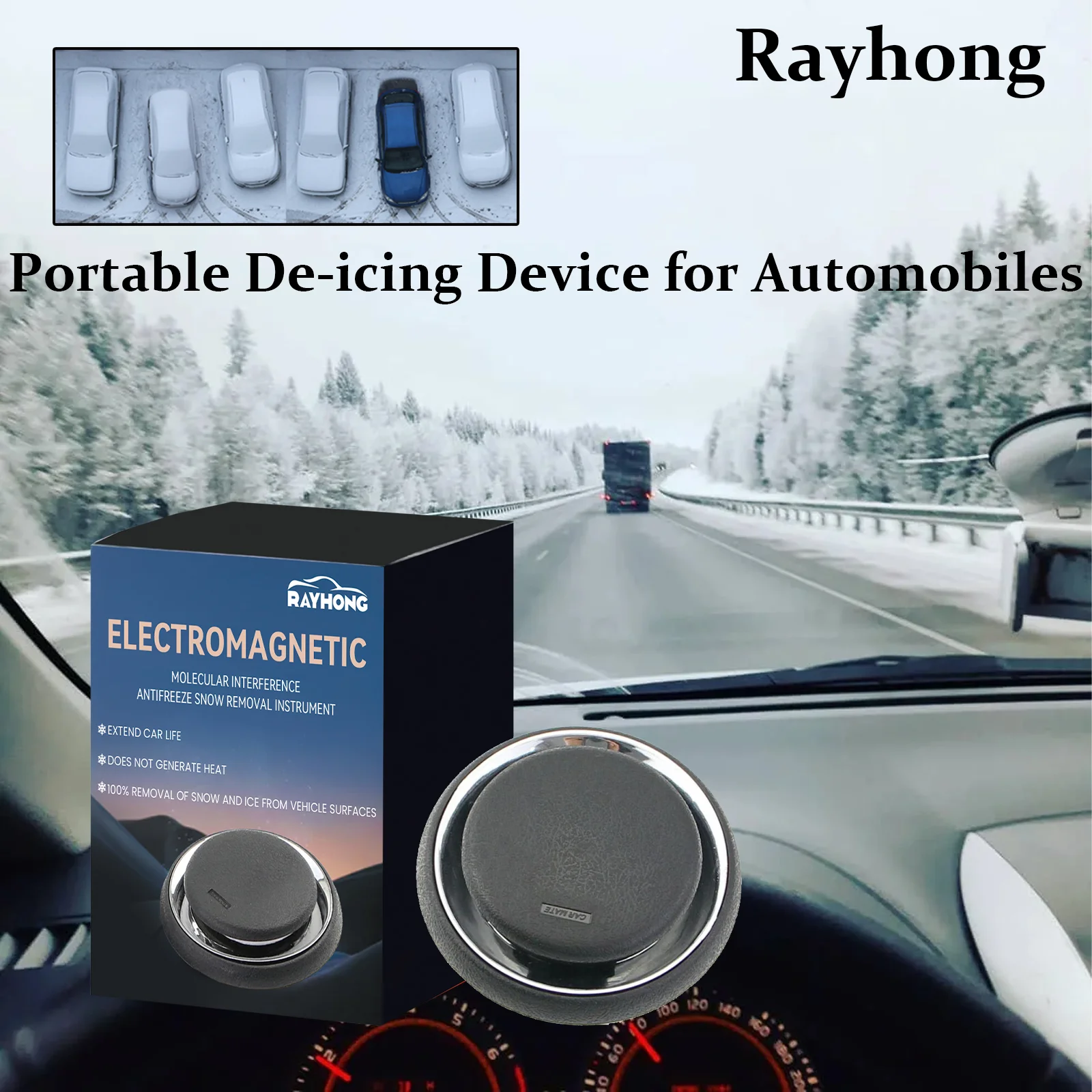 Rayhong Snow Removal Device for Defrosting, Melting, Defrosting, and Defogging, a Portable Car Specific Defrosting Device