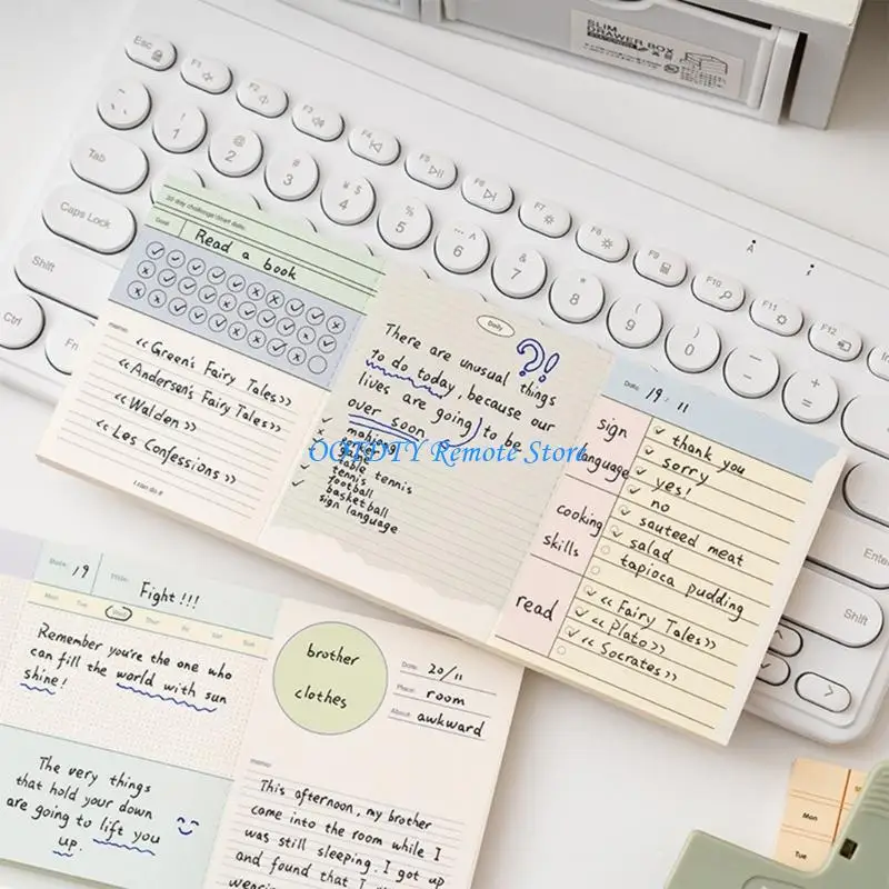 Bright Color Tearable Note Adhesive Lined Notepads Note Book Multipurpose