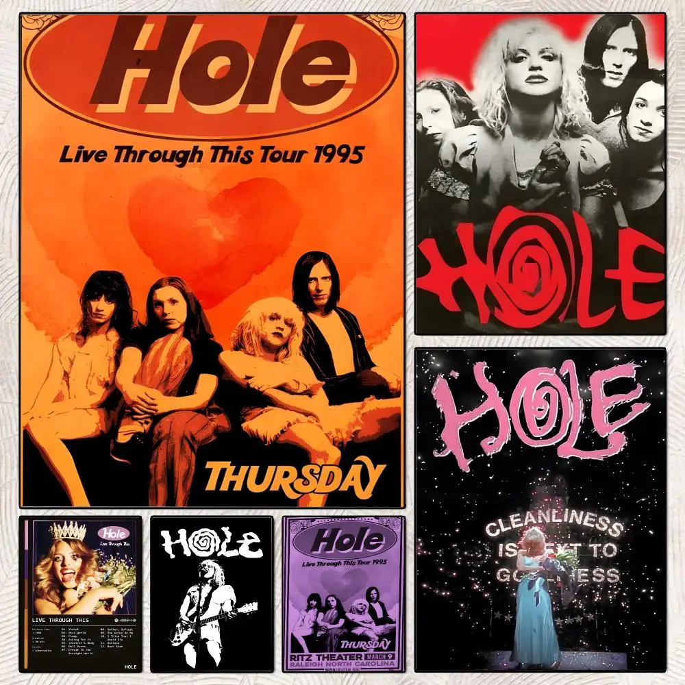 Alternative Rock Band H-Hole Poster Decorative Wall Art Stickers Mural For Home Living Room Hallway Decor Gift