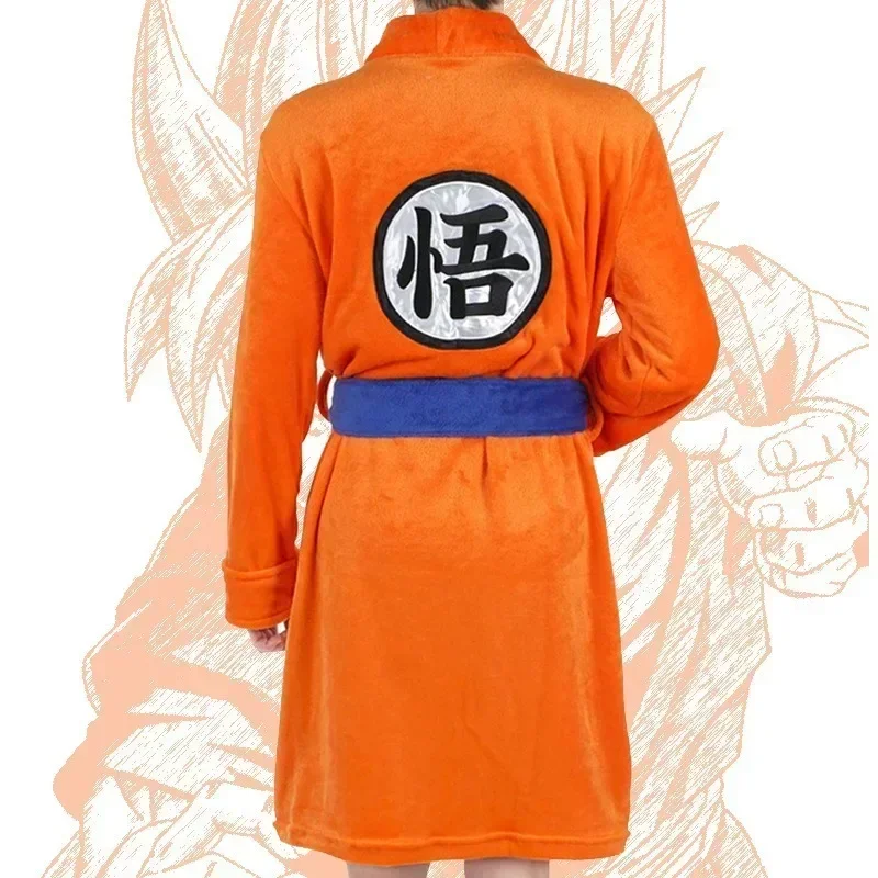 Dragon Ball Sun Wukong Heren En Dames Herfst En Winter Thuis Kleding Cartoon Animatie Cosplay Flanellen Badjas Warme Pyjama