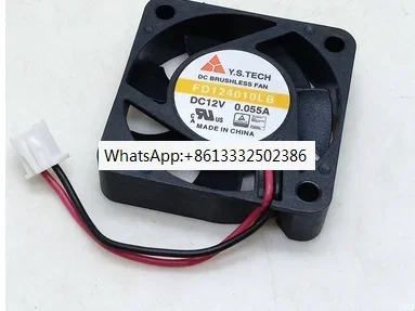 

Y.S.TECH FD124010EB DC 12V 0.12A 2-Wire 40x40x10mm Server Cooling Fan