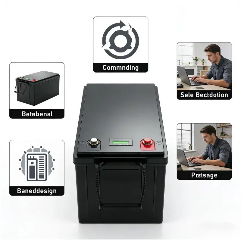 Bluetooth BMS Lithium Battery | 12V-48V 100Ah-400Ah | APP Monitoring | Deep Cycle Li-ion/LiFePO4 | Solar & E-Mobility Power