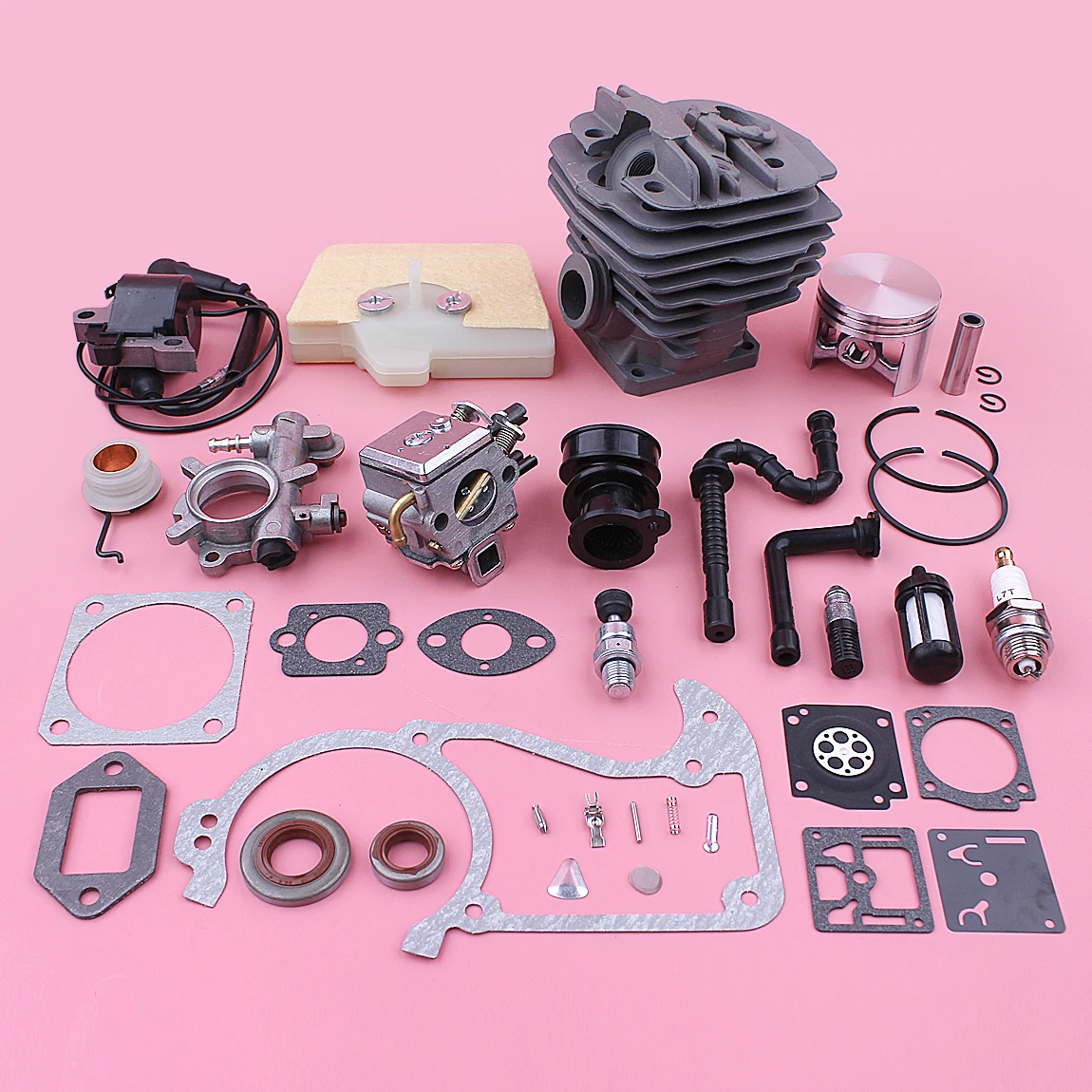 Kit de junta de bobina de ignição de carburador, pistão de cilindro 48mm para stihl 034 036 ms360 ms340 peças de motor de motosserra com filtro de ar