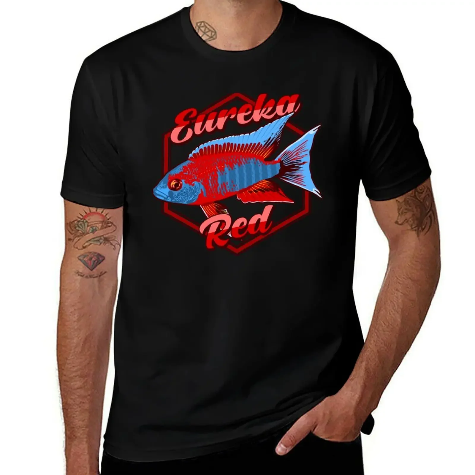 Eureka Red Peacock Cichlid Lake Malawi Aulonocara Aquarium Fish Kaiserbuntbarsch Gift T-Shirt sports fans mens graphic t-shirts