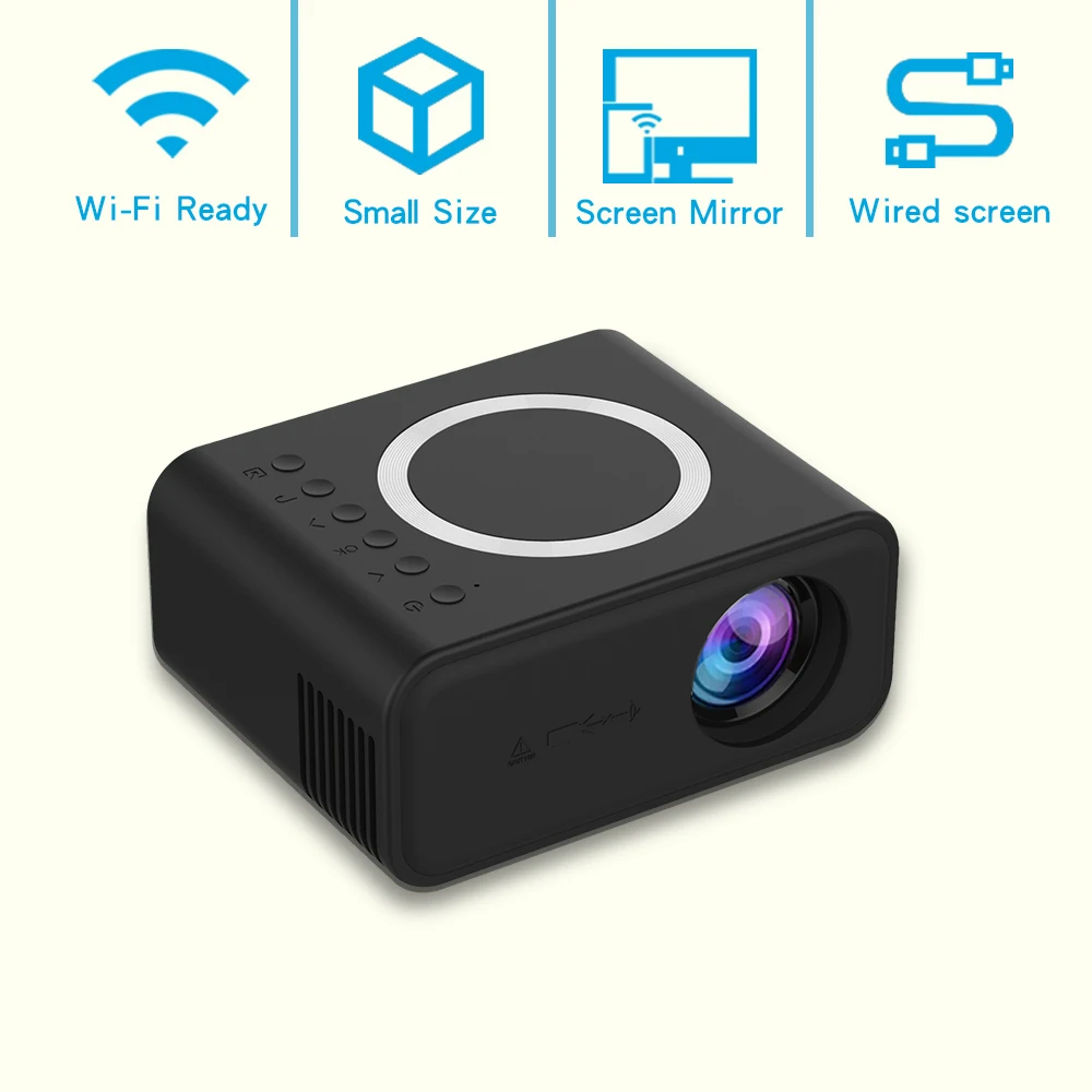 The YT300 portable projector supports 5V2A mobile power supply, which does not take up space and is convenient to carry