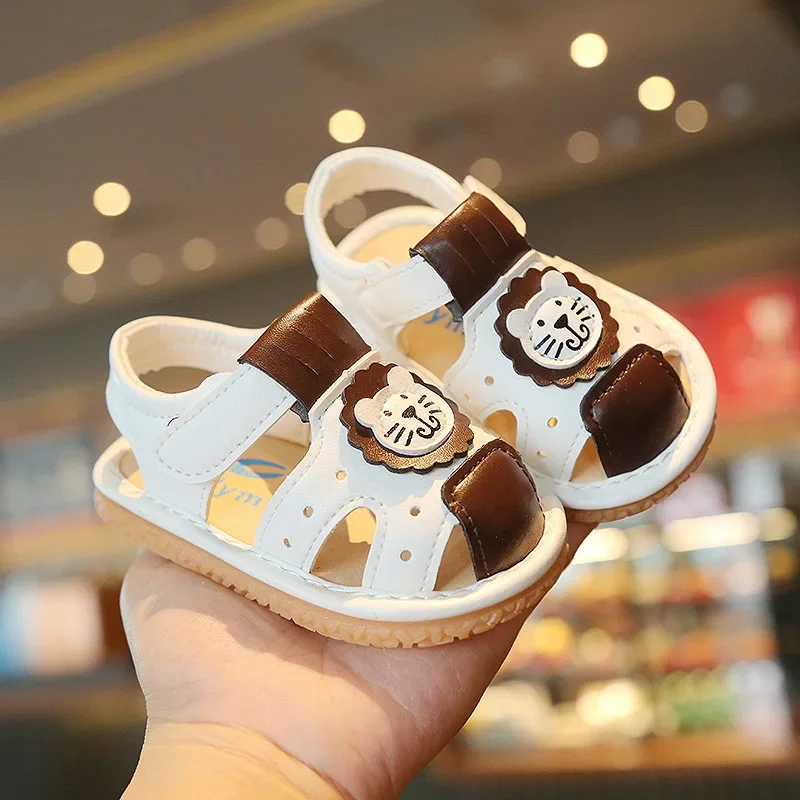 Unisex Baby Boy Girl Sandals 2023 Summer Beach Toddler Close Toed Shoes Newborn Infant First Walkers Breathable Sandals For Baby