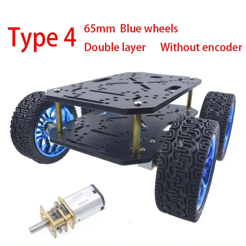 Imagem -04 - Smart Robot Car Kit com Codificador Mecanum Roda Mini Micro Gear Motor 4wd Chassis Kits de Chassi 6v N20 dc