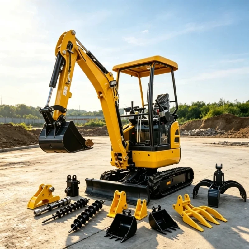 Mini Crawler Excavator Customized Digging Depth Hydraulic Small Digger For Farm Garden Construction CE EPA Approved