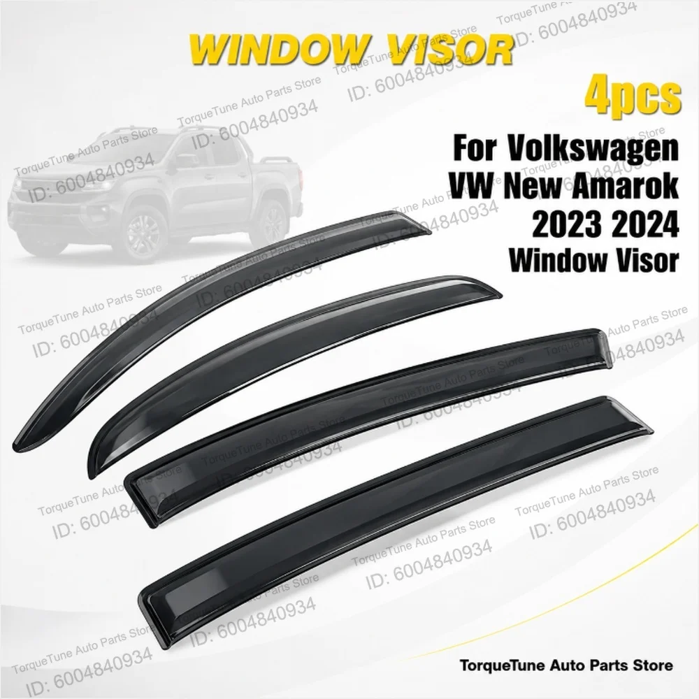 Premium In Channel Direct Fit Window Visor Wind Deflector For Volkswagen VW New Amarok 2023 2024 Rain Guards Auto Parts