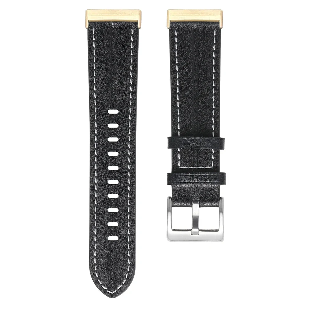Bands for Fitbit Versa 4 / Fitbit Versa 3 / Sense 2 / Fitbit Sense, Genuine Leather Band Replacement Accessories Strap Wristband