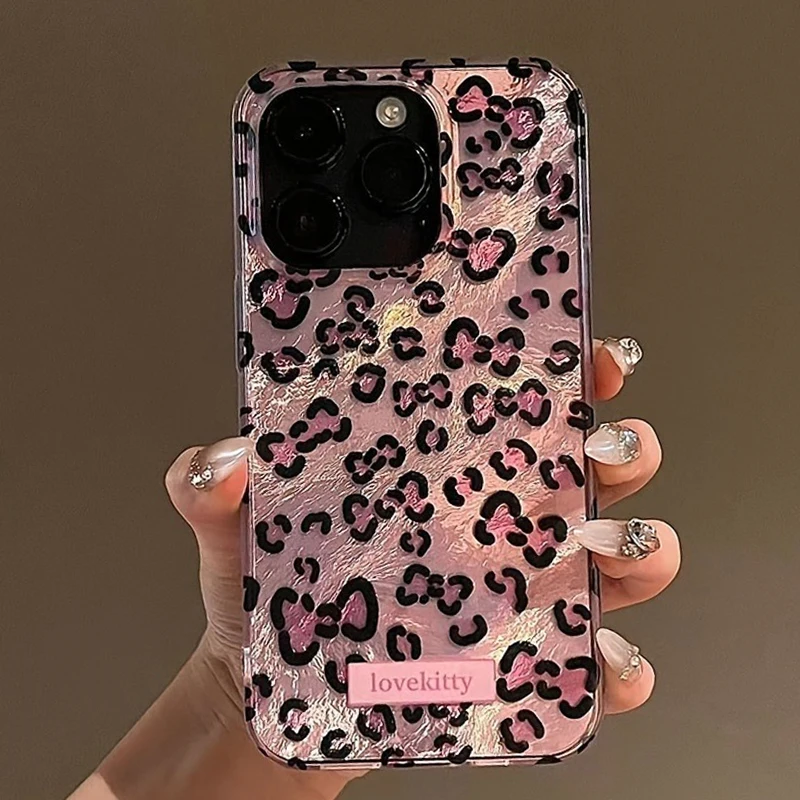 Leopard Print Glacier Pattern Phone Case For iPhone 11 12 13 14 15 16 Pro Max XS XR X 7 8 16 Plus Shockproof Silicone Soft Cover