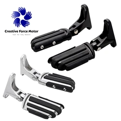 Passenger Rear Foot Pegs Motorcycles Footrest Foldable For Harley Touring Road King CVO Street Ultra Electra Glide FLHTK 93-24