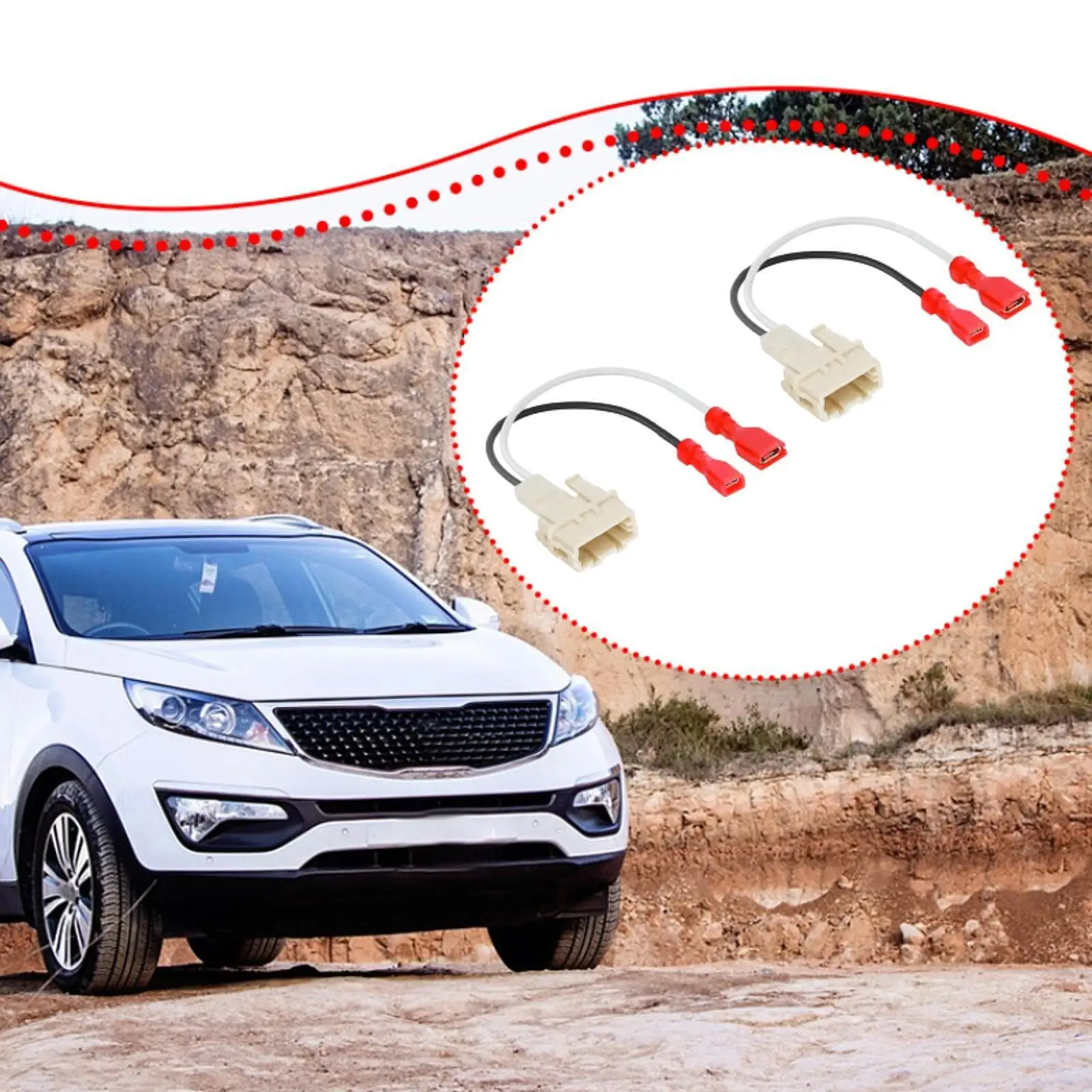 

2-х шт., жгут проводов автомобильного динамика, высокопроизводительные запасные части, замена, совместимые