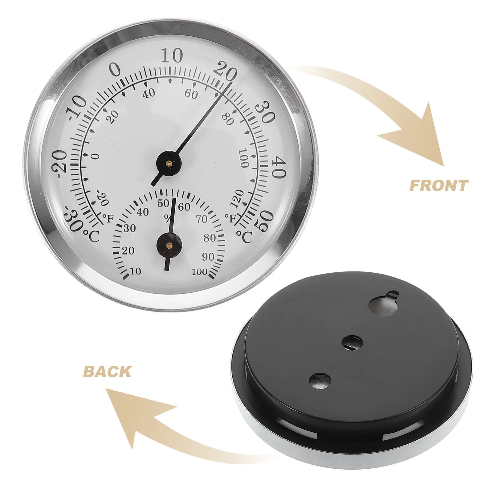 White Plastic Thermohygrometer Mini Portable Accurate Temperature Humidity Monitor for Home Office Greenhouse Digital Humidity