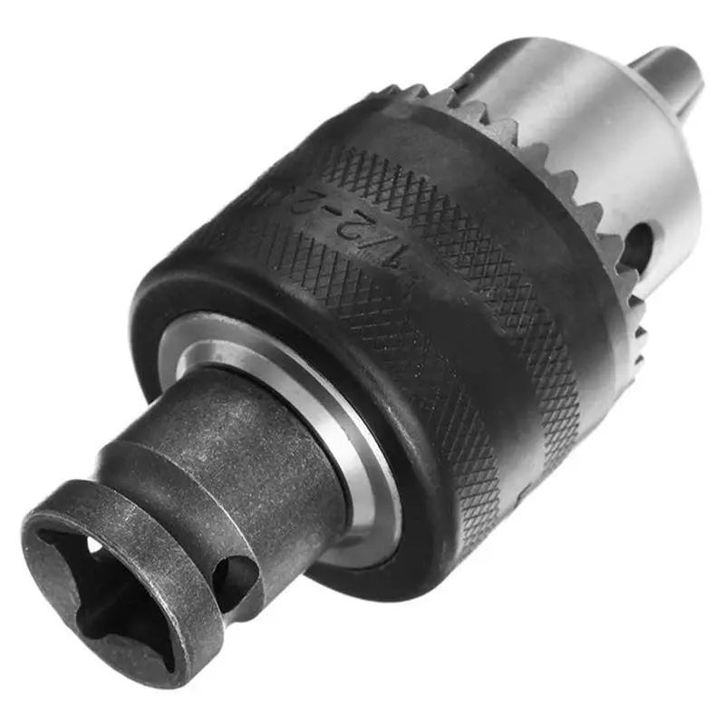 AA81-6Pcs 1.5-10Mm 1/16 Inch - 3/8 Inch Capacity Key Drill Chuck Wrench Converter 1/2 Inch Socket Square Female Adapter