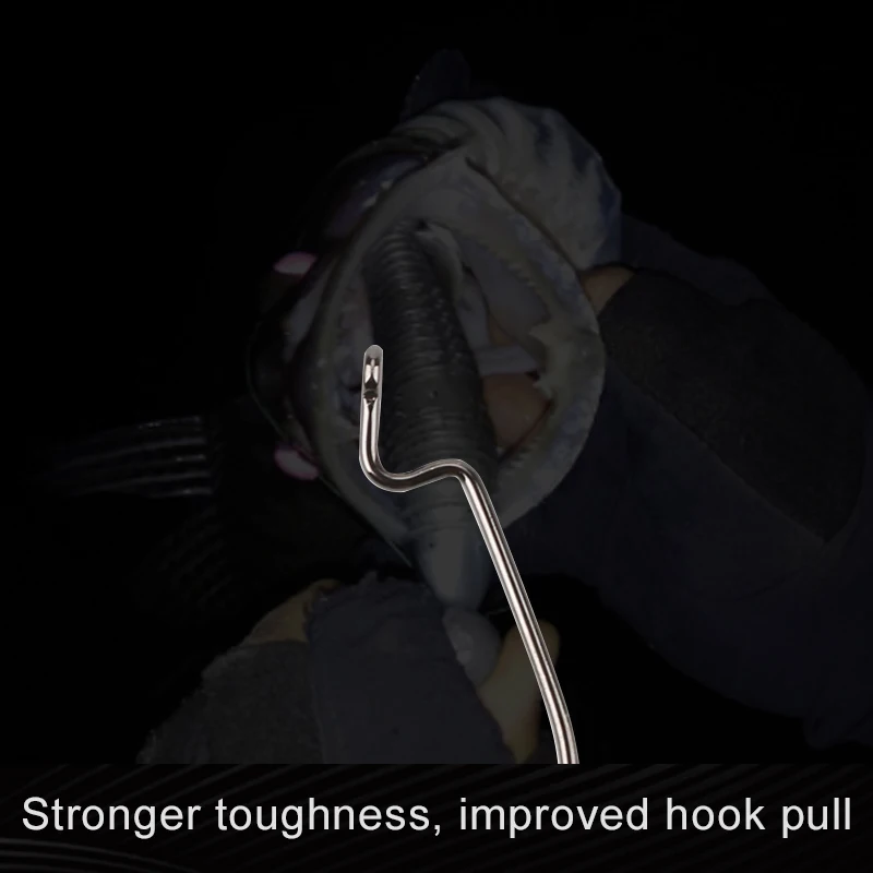 MEREDITH 50stk/parti Fiskebløde ormekroge High Carbon Steel Bred Super Lock Fish-khooks 8 Fish-khooks Lure 8 loading=