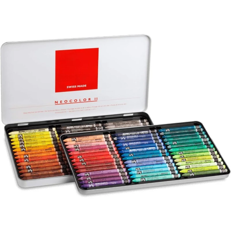 Classic Neocolor II Water-Soluble Pastels, 84 Colors (Packaging may vary)