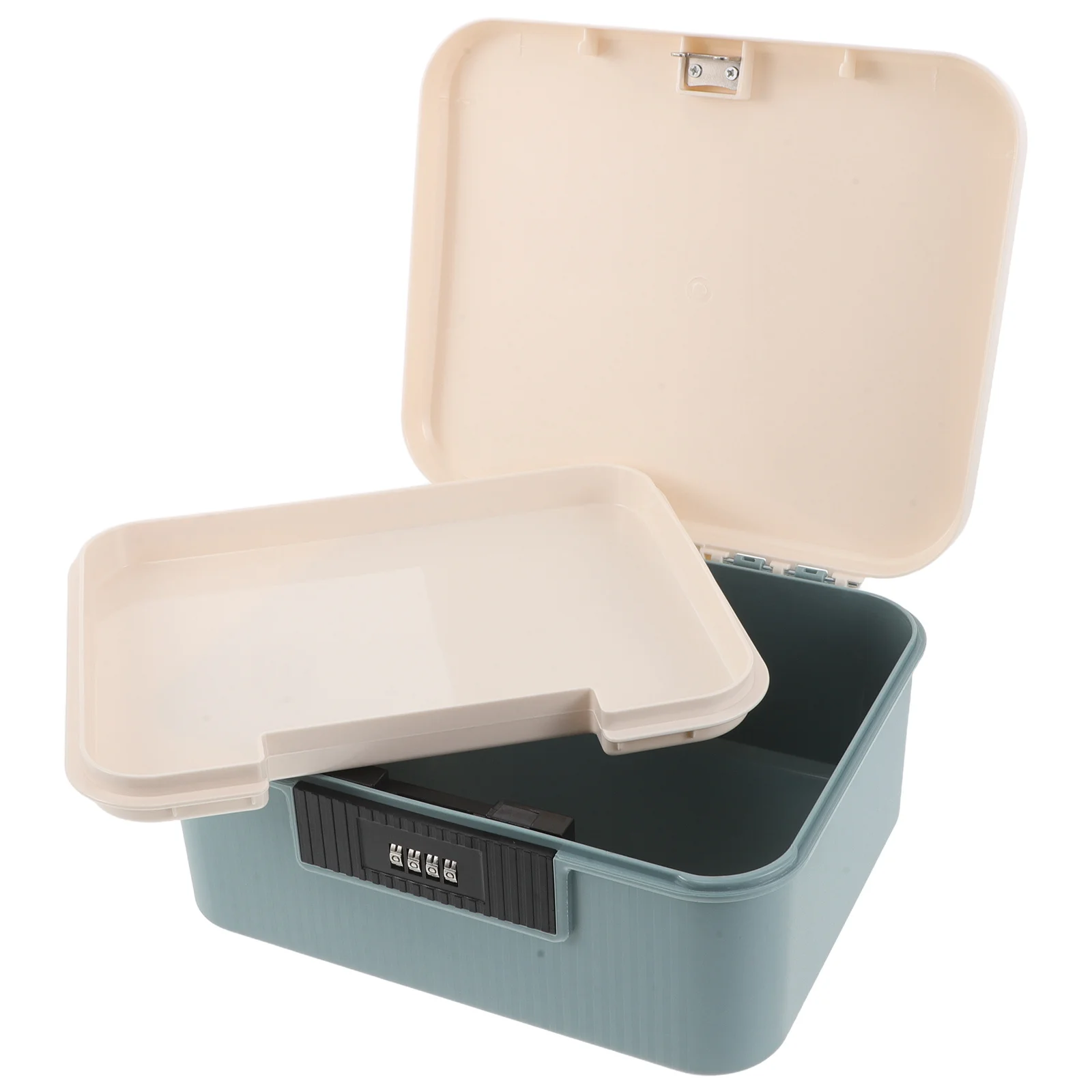 Plastic Combination Lock Box 9L Shockproof Heavy Duty Secure Storage Organizer for Documents Jewelry Combination Key Lock Box