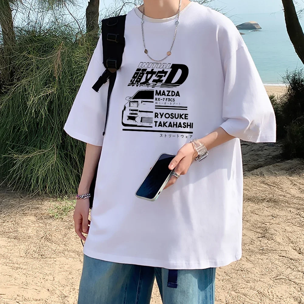 Harajuku T-shirts Oversize Men T shirt Summer Unisex Hip Hop Funny GTR Vaporwave JDM Car Printed Tshirt Casual Tops