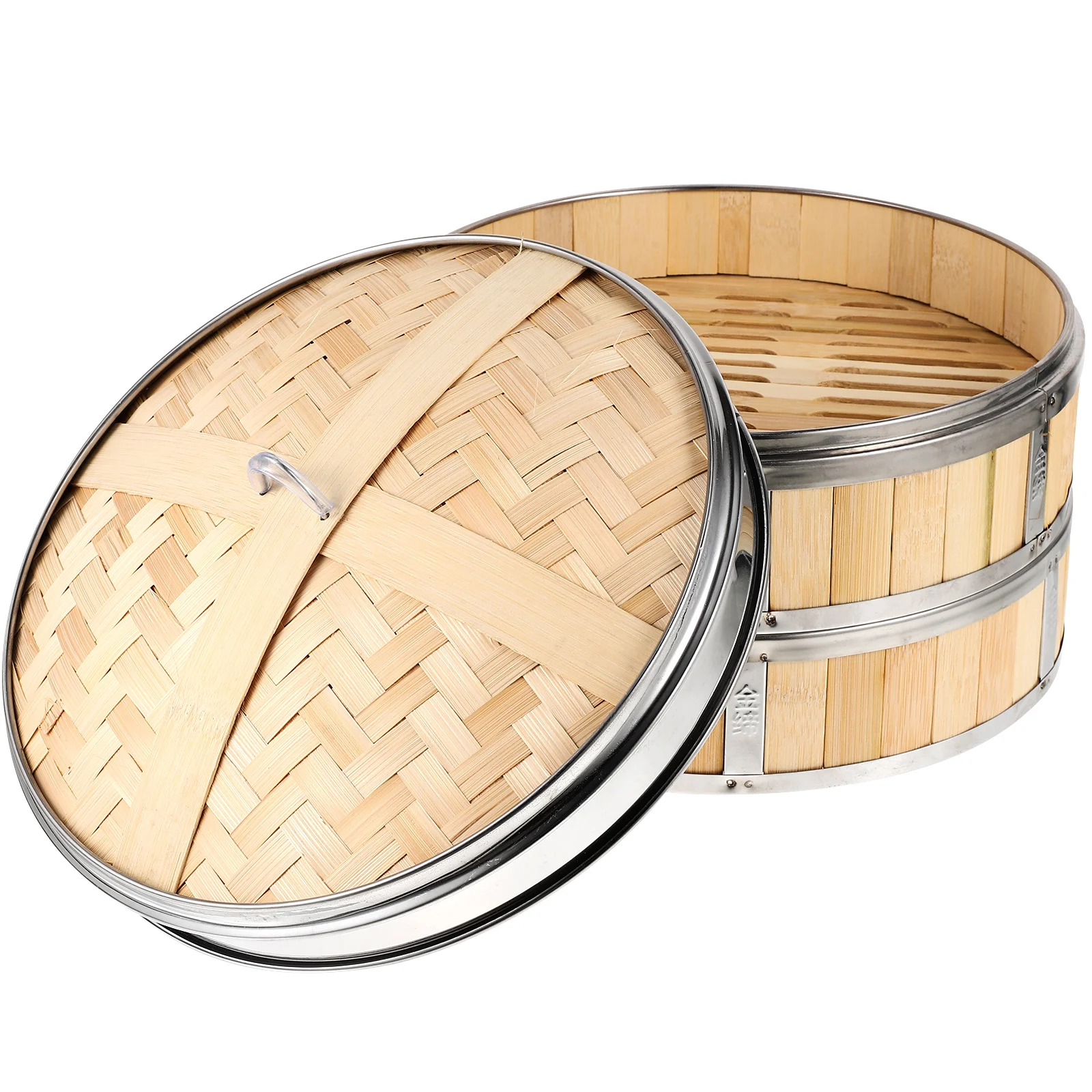

1 set Bamboo Steamer Basket Multi-Layer Steaming Cookware Heat Resistant For Dumplings Vegetables Rice Steamer Bamboo