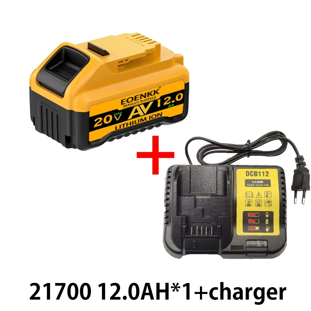 20V 12Ah 10Ah DCB203 Lithium Battery Replacement for DeWalt 18V 20V 21V olt Max  DCB112 DCB184 DCB200 DCB180DCB181DCB182 DCB201