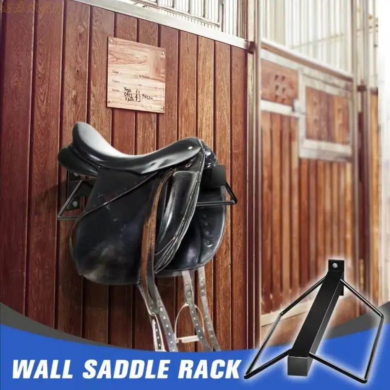 heavy-duty-black-iron-art-saddle-rack-wall-mounted-simple-design-for-equestrian-stable-supplies-storage-riding-equipment