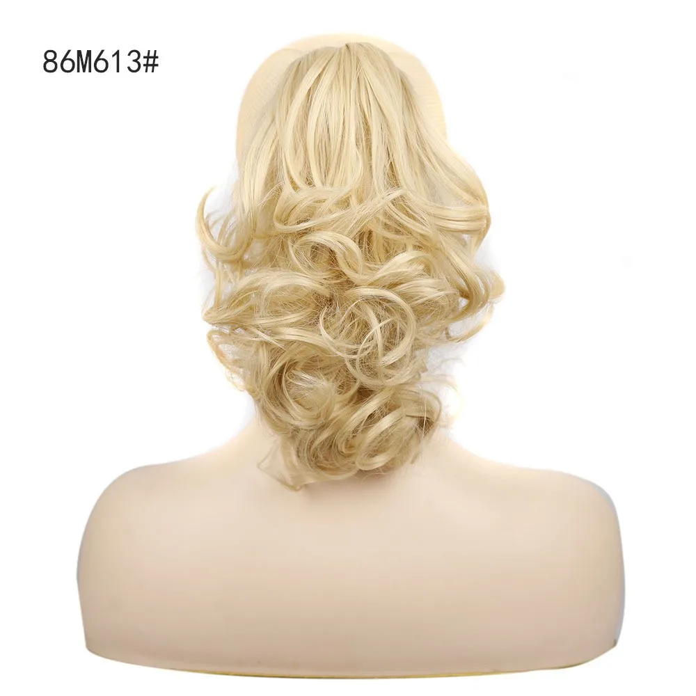 12 Zoll Lockiger Clip-In Pferdeschwanz Haarverlängerung Langes Welliges Synthetisches Haarteil Voluminöser Clip-In Pferdeschwanz für Damen Partykleidung – Detail 10