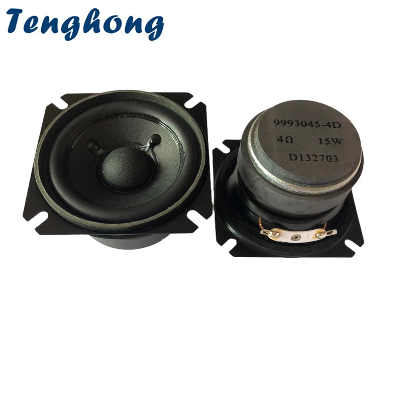 2pcs 2.5 Inch 67MM Portable Audio Speakers Unit 4 Ohm 15W Full Range Sound Loudspeaker Rubber Edge For Home Theater DIY