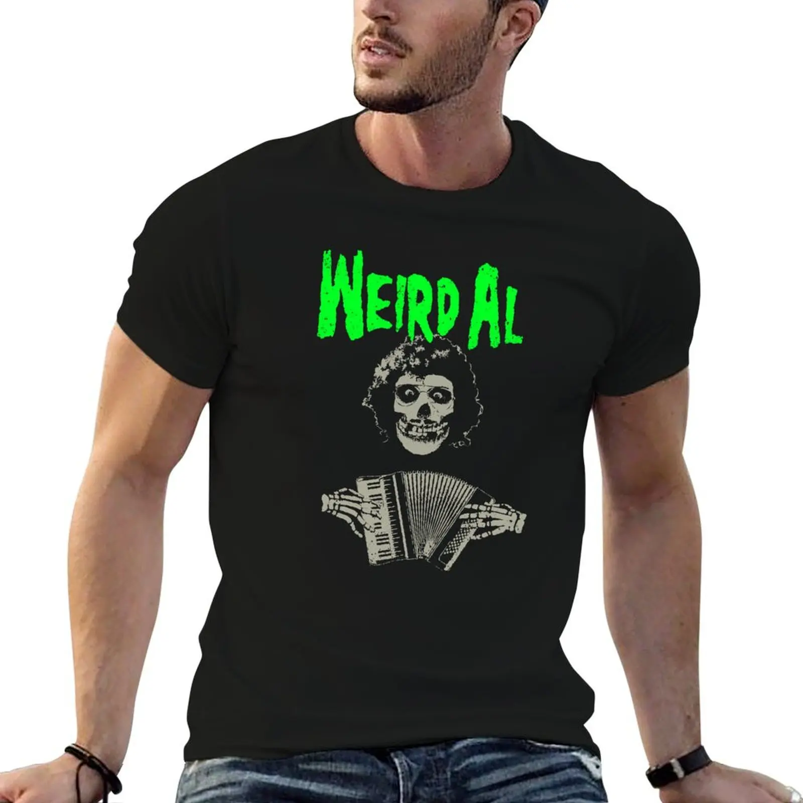 

brand T-Shirt 100% the Accordion man t luxury Al with Misfits shirt Weird cotton cotton t men shirt meets