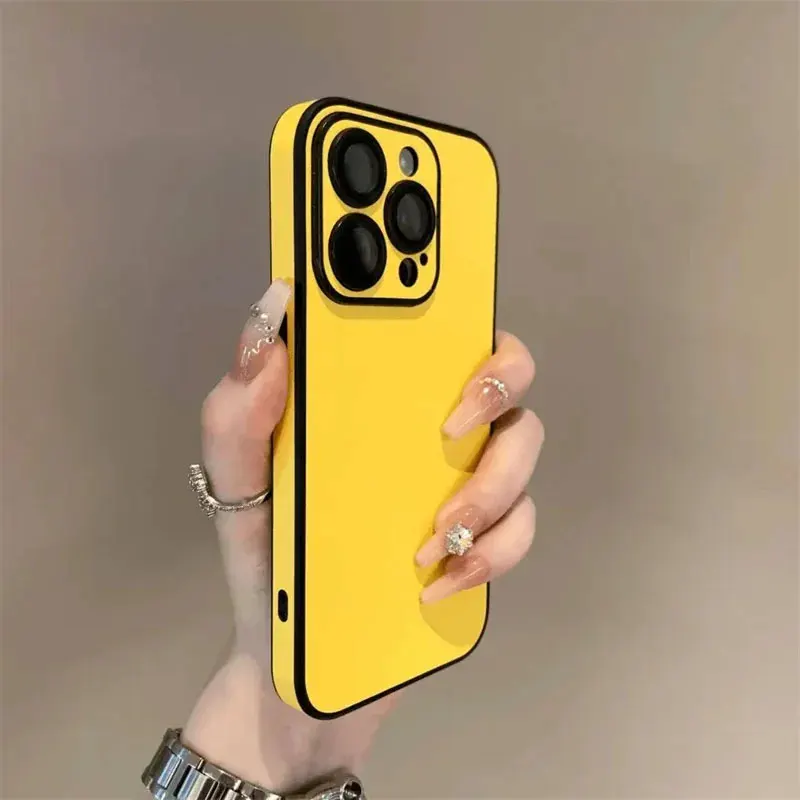 Luxuriöse Handyhülle aus mattem Cortex-Leder für iPhone 11, 12, 13, 14, 15, 16, Pro Max Plus, Linsenschutz, stoßfeste Stoßstangenhüllen – Detail 12