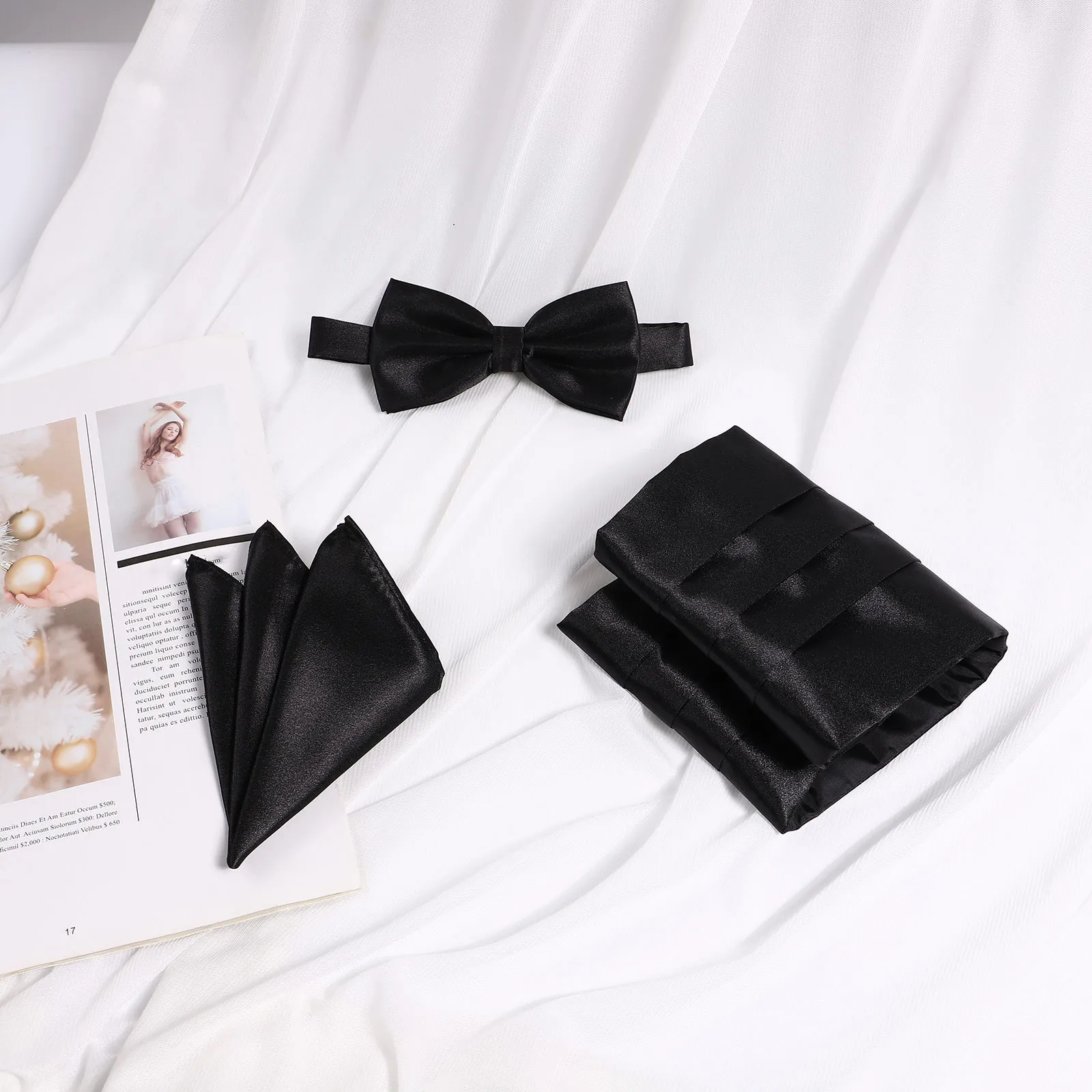 conjunto-elegante-masculino-de-faixa-de-cintura-cummerbund-para-traje-formal-com-gravata-borboleta-ajustavel-e-lenco-de-bolso-em-poliester-duravel-confortavel-e-de-Otima-ajustabilidade-para-casamentos-e-festas
