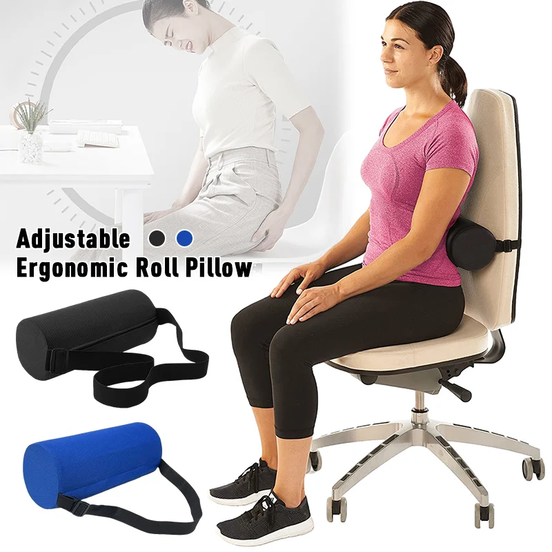 

1 шт., цилиндрическая подушка для поддержки спины автомобиля из пены с эффектом памяти, подушка для подголовника автомобиля, поясничная поддержка, коврик для спинки сиденья офисного стула