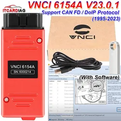 Latest VNCI 6154A Support CAN FD DOIP Protocol DIOP Work Latest Software Wi-Fi Original Driver for Cars From 1995 to 2023 Year