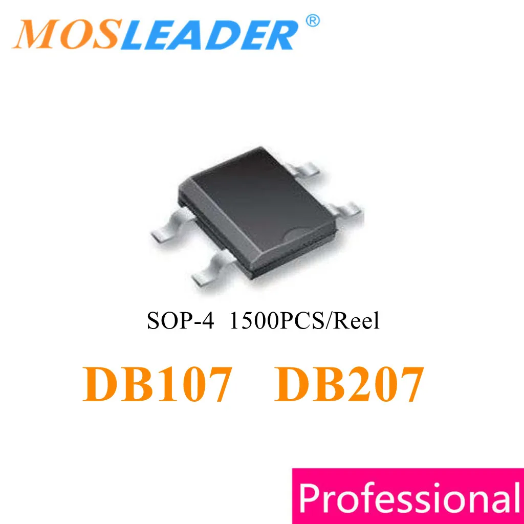 

Mosleader DB107 DB207 SOP4 1500PCS DB107S DB207S 1A 2A 1000V 1KV Made in China High quality Rectifier Bridge Diode