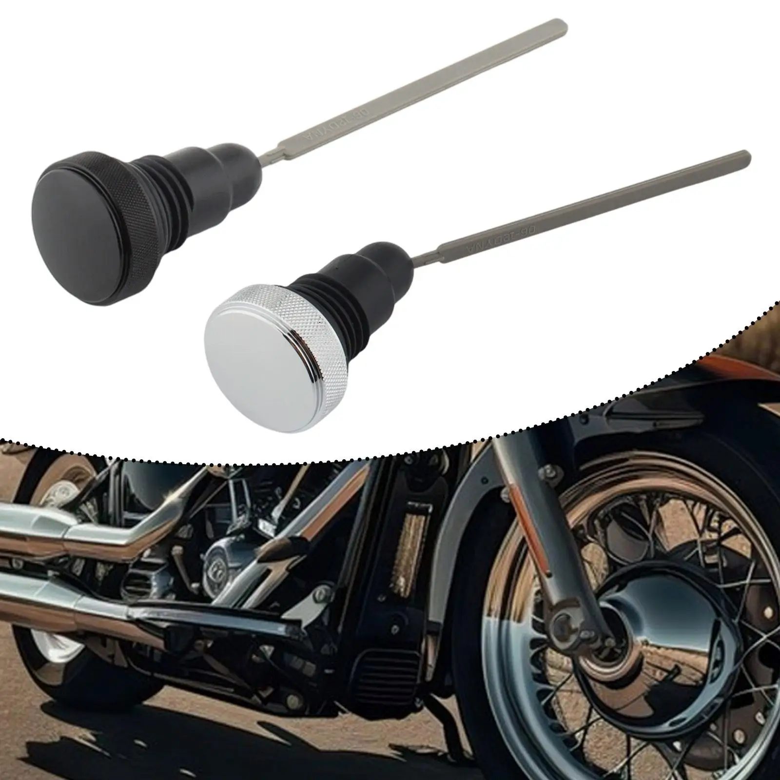 

Aluminum Alloy Oil Tank Dipstick Precision Engine Oil Level Gauge for Harley Dyna FXD