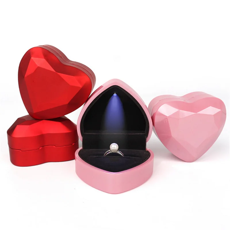 

Portable Mini Small Ring Storage Bag Travel Simple Necklace Earrings Jewelry Storage Box Organizer Display Gift Propose Box ﻿