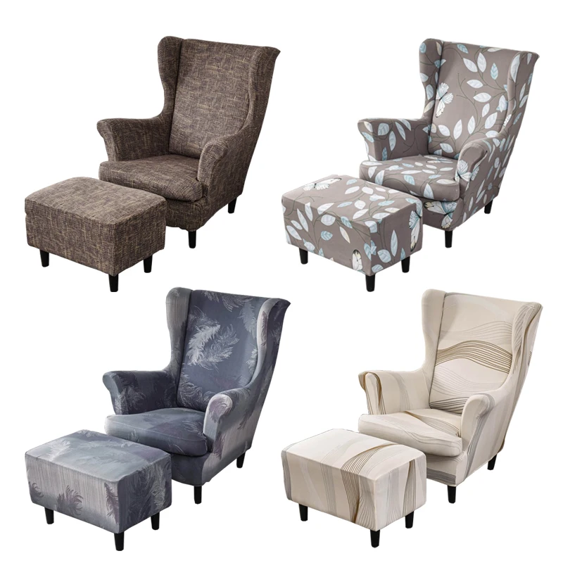 

Эластичный чехол для стула, дивана, 2 предмета, чехол для дивана, защита для мебели, мягкий чехол для дивана с чехлом на подставку для ног