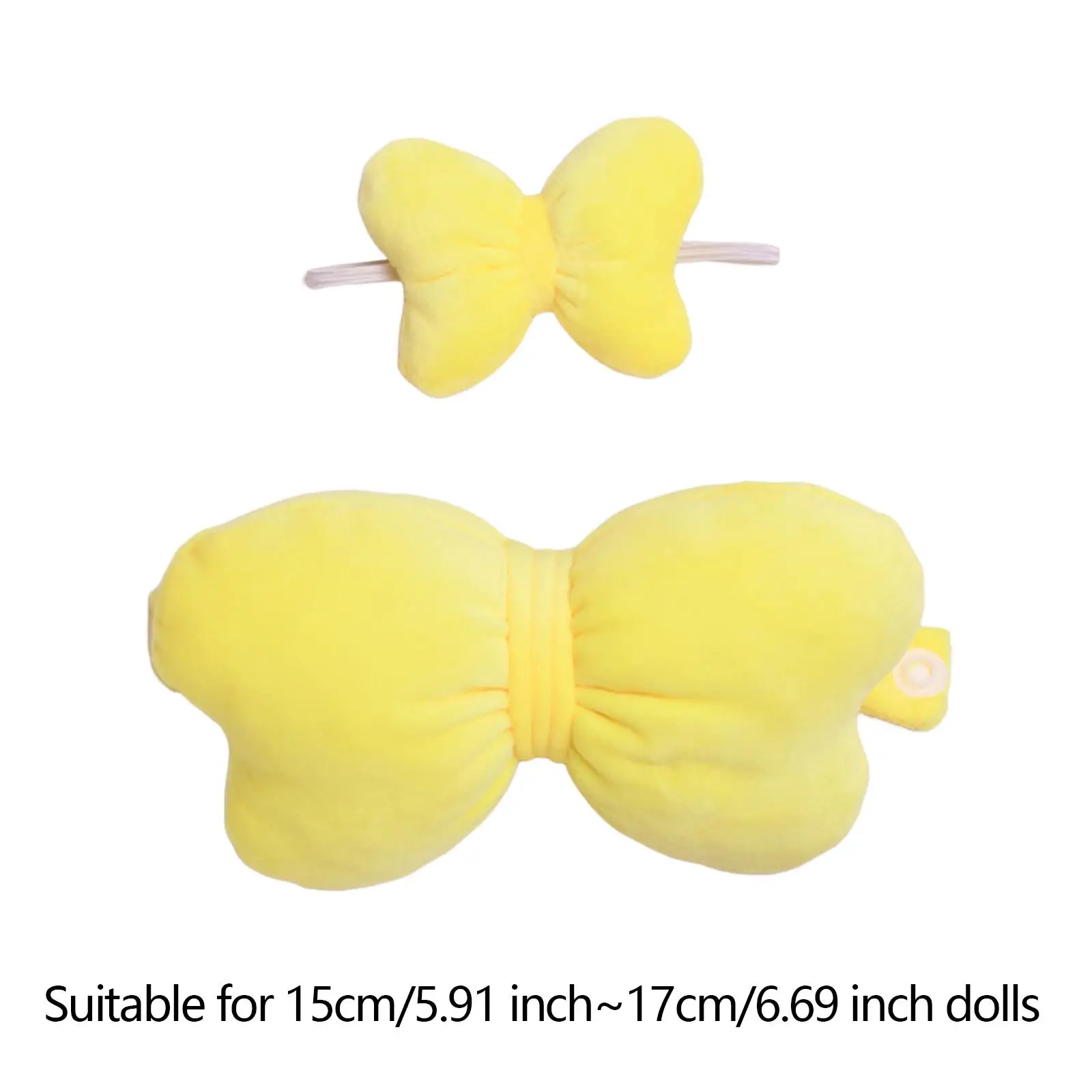 Accessoires beurre avec nœud et bandeau pour poupées 15-17cm, lot de 2 pièces