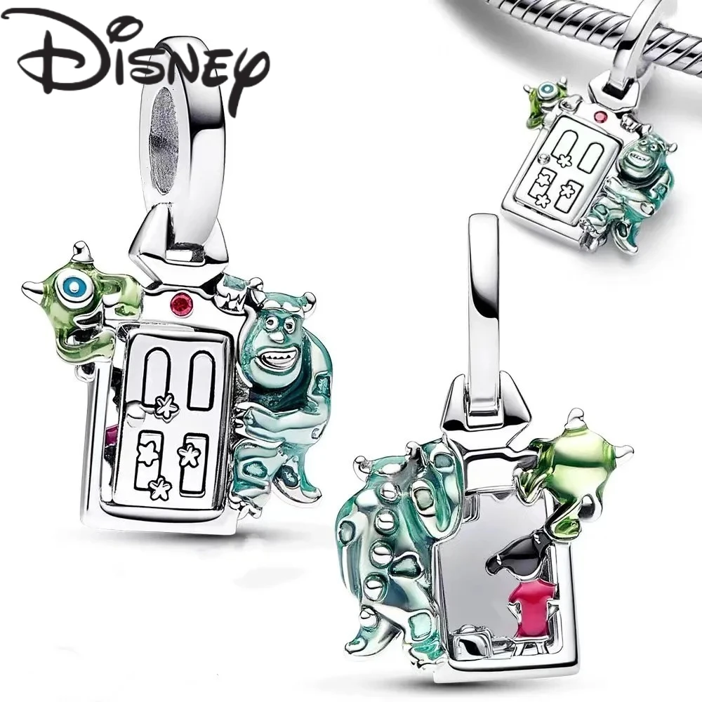 

2025 Disney New Charms Beads 925 Sterling Silver The Gate of Little Monsters Dangle Fit Bangle Bracelet Necklace DIY Jewelry