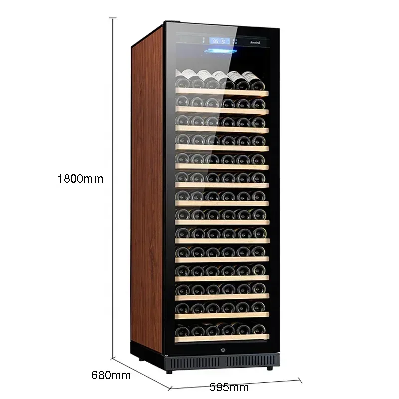 168  Bottle Built In Wine Cellar Horizontal Wine Cooler Wine Fridge Kitchen Single Zone